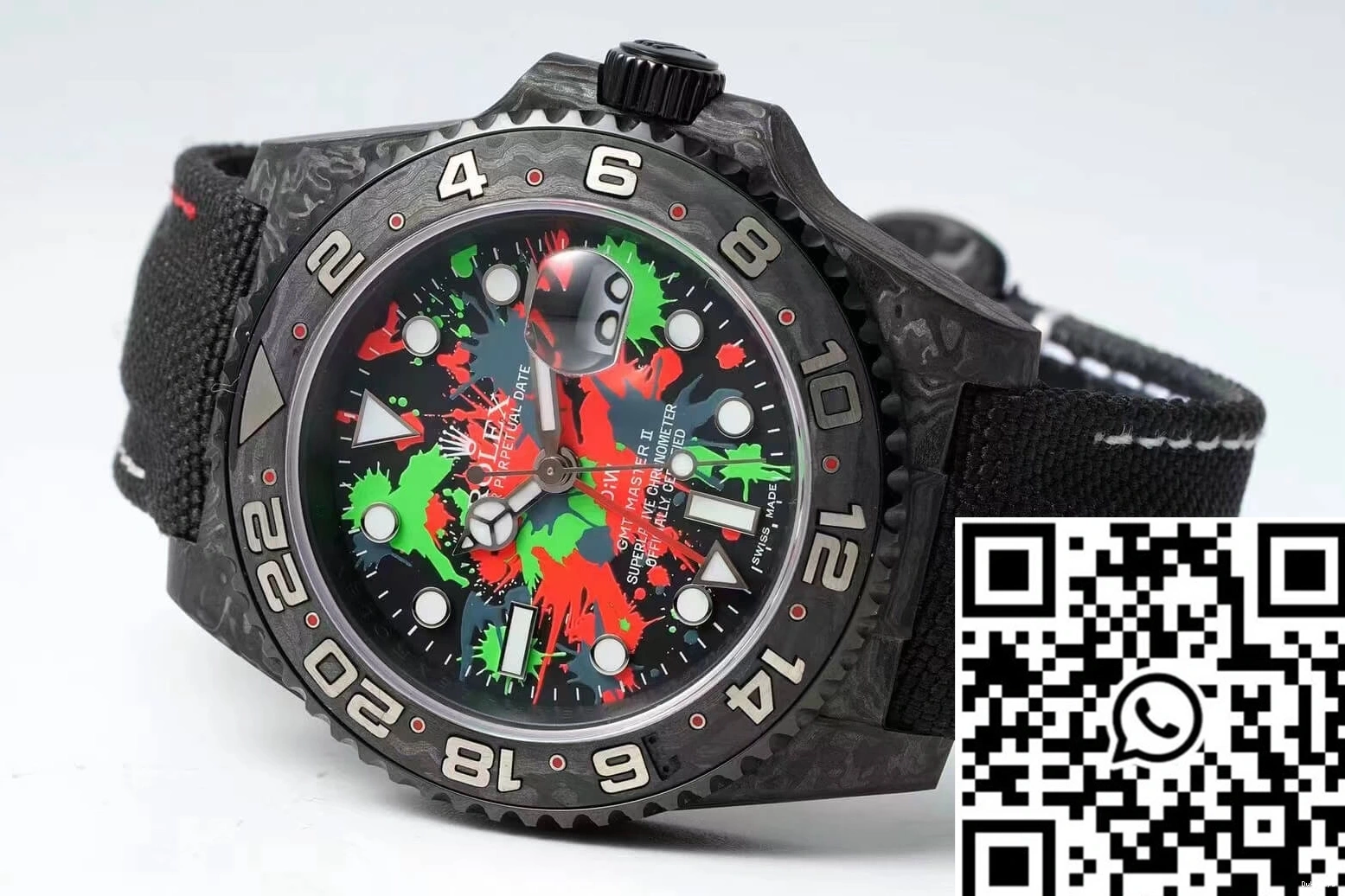 Rolex Black II Color Strap Carbon GMT-MASTER Diw Fabric Fiber Dial 1019